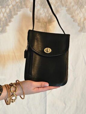 Black Leather Coach Bag